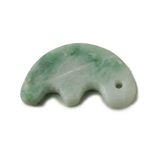 獣型・ペンダントにおすすめの薄型・艶良し】（入門用濃緑色ヒスイ