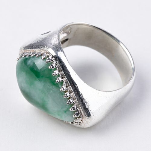 翡翠シルバーリング