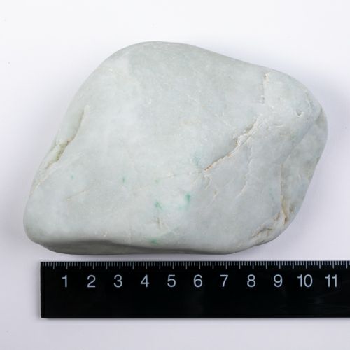 海石・グリーン模様・透明感良し・親不知海岸産・694g】（高品質