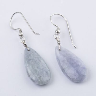 ピアス／紫・ラベンダー色ヒスイ | 糸魚川翡翠工房こたき