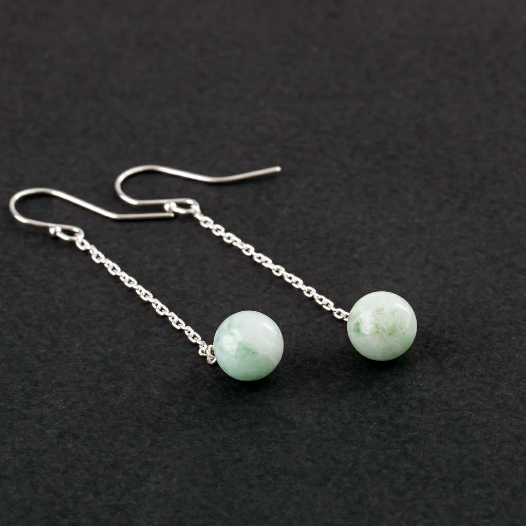 ピアス／濃緑色・緑色ヒスイ | 糸魚川翡翠工房こたき