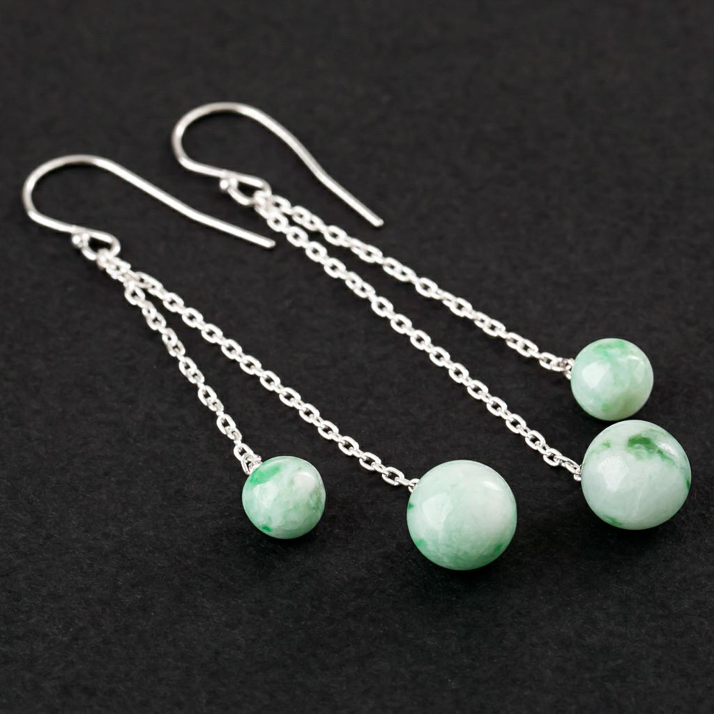 ピアス／濃緑色・緑色ヒスイ | 糸魚川翡翠工房こたき