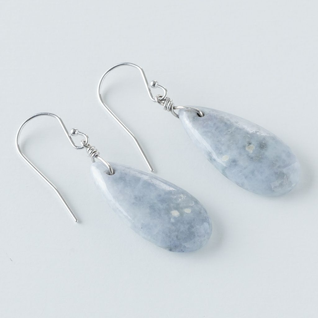 ピアス／紫・ラベンダー色ヒスイ | 糸魚川翡翠工房こたき