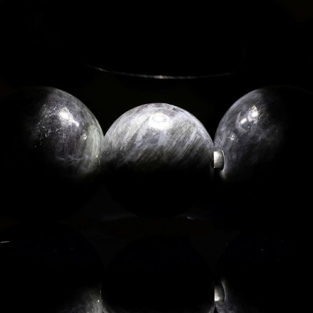 16cmサイズ・12mm玉×8mm玉・渋い黒・艶美麗】（プレミアム黒色