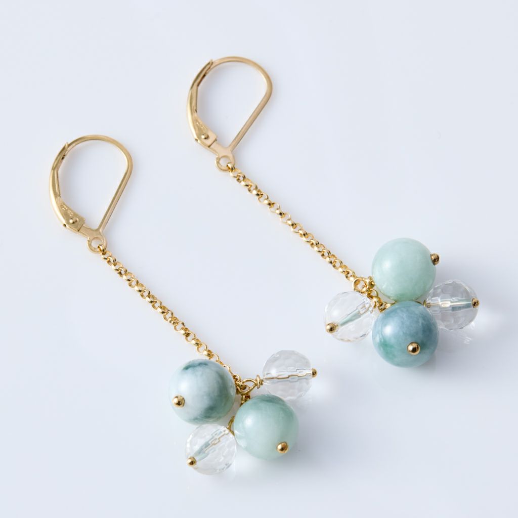 ピアス／濃緑色・緑色ヒスイ | 糸魚川翡翠工房こたき